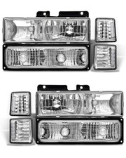 94 95 96 97 98 Chevy Suburban /95-98 Tahoe Headlight Assembly Chrome Housing
