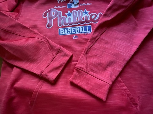 Philadelphia Phillies Majestic Thermabase Pullover Red Hoodie Men’s Size 2XL - 第 7/10 張圖片