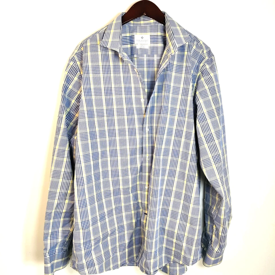 Camisa social masculina slim fit Ryan Seacrest Distinction sem ferro 17.5/36-37 clássica - Imagem 2 de 4