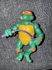 Vintage 1988 Teenage Mutant Ninja Turtles Soft Head Michelangelo With Weapon