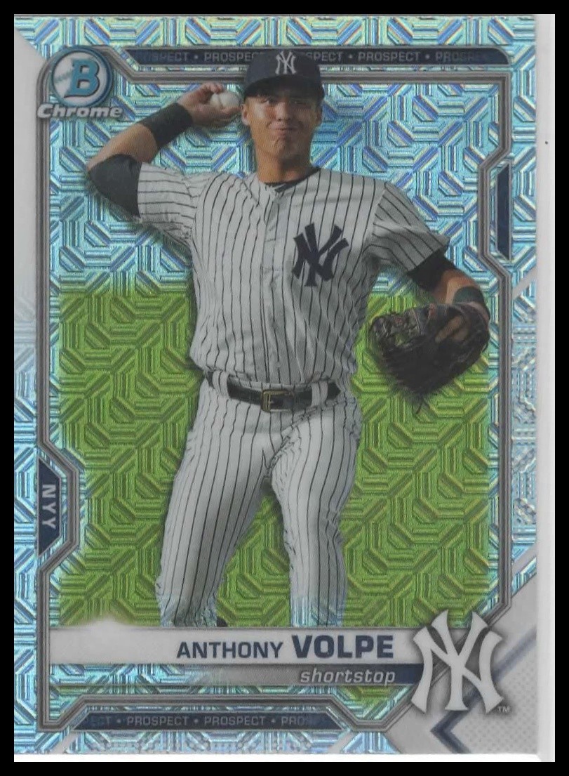 2021 Bowman #BCP-85 Anthony Volpe Chrome Prospects Mojo Refractor