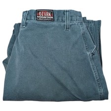 Ozark Mountain Jeans Womens 20 34" Inseam Green USA Made Bareback Measures 37x32