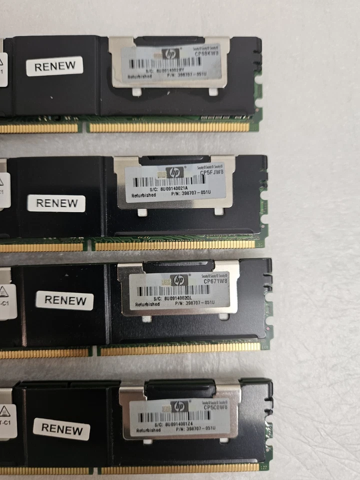 ELPIDA 8GB (4X2GB) 2Rx4 PC2-5300F DDR2 ECC Server Memory Ram EBE21FD4AJFT-6E-E - Image 3 of 3