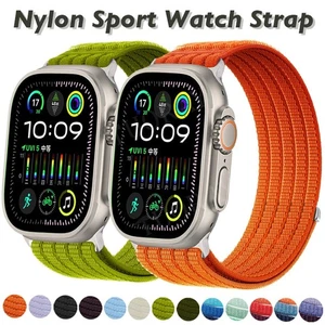 Bracelet de bande en nylon sport pour Apple Watch 11 10 9 8 7 6 5 4 SE 3 2 Ultra 49mm