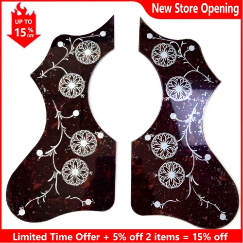 Left/Right Acoustic Guitar Pickguard Black Self-adhesive For Gibson EJ200 Guitar