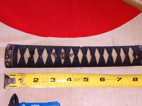 TSUKA samurai sword Hilt Fish Gold Inlay Koshirae antique 1800s Great shape USA - Picture 4 of 20
