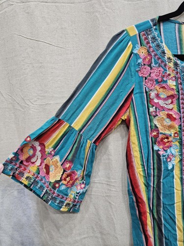 Savanna Jane Boho Tunika-Bluse mit Blumenstickerei Größe S - Bild 4 von 7