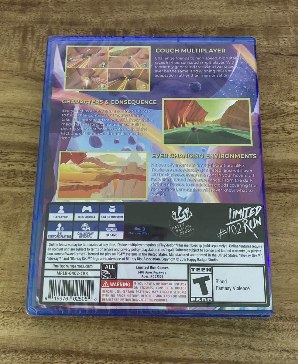 Jeu SMUGGLECRAFT PS4 Limited Run 402 - Neuf Scellé - Version USA Anglais - Genre Course