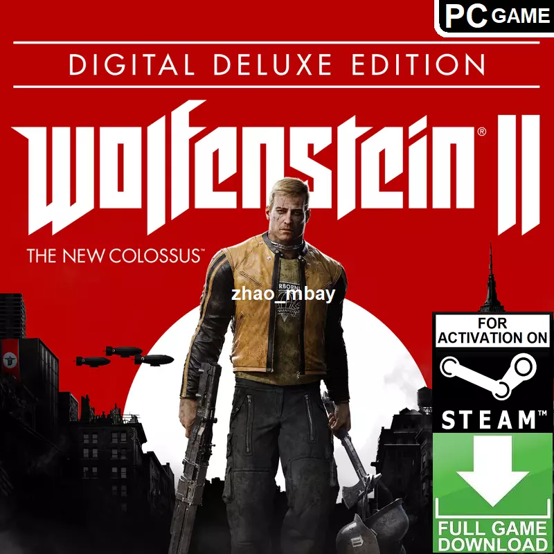 Wolfenstein II 2 The New Colossus for PC Game Steam Key Region Free