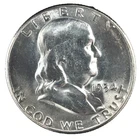 1954-S Franklin Half Dollar 50c BU/Unc 90% Silver Coin #2