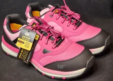 NEW-CAT WOMEN'S QUAKE CT ASTM/SAFETY COMPOSITE TOE CABERET ROSE CHAUD SIZE 9.5 M