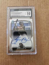 2023 Bowman Draft #CDA-HB Homer Bush Jr. Chrome Prospect Autographs CGC 10