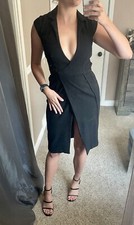 Vintage Diane Von Furstenberg Women’s Griffith Wrap Dress Black/Gray Sz 0