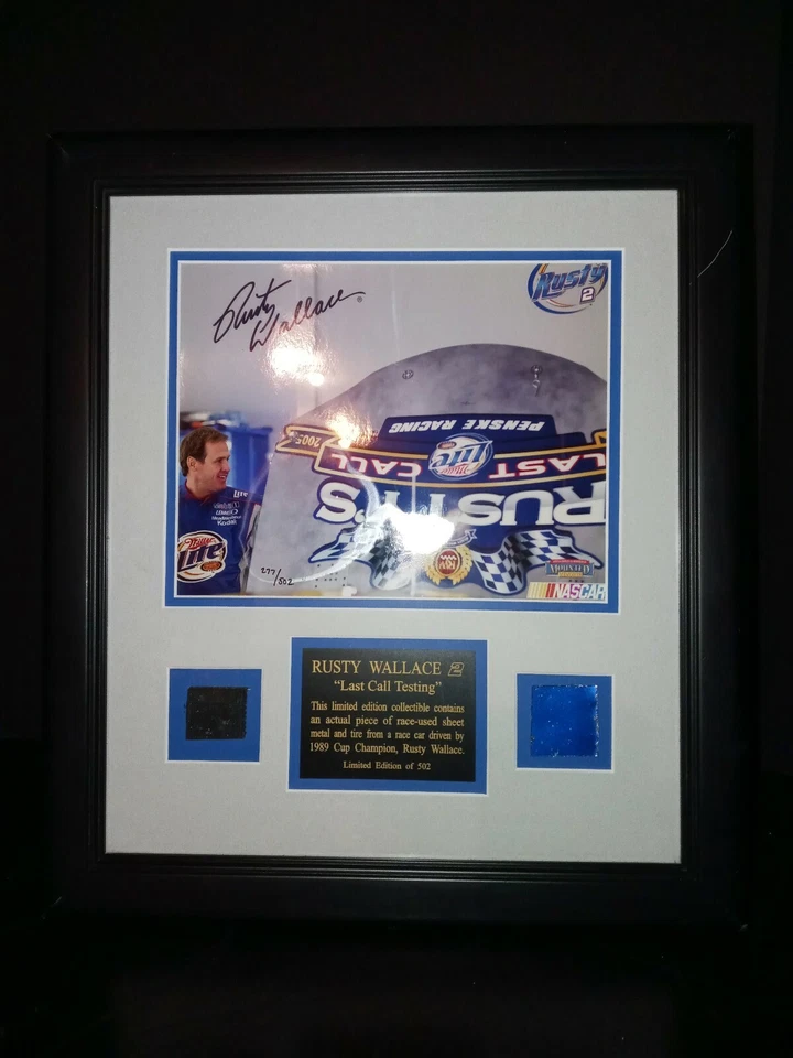 Autógrafo RUSTY WALLACE "Last Call Testing" Edición Limitada 277/502 Foto 2 de 4