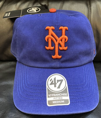 NWT New York Mets ‘47 Franchise Hat Royal W/Green Under Visor size medium 