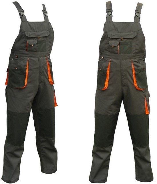 UKBib and Brace Overalls Mens Work Trousers Bib Pants Knee Pad Multi