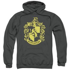 HARRY POTTER HUFFLEPUFF CREST Licensed Pullover Hooded Sweatshirt Hoodie SM-3XL