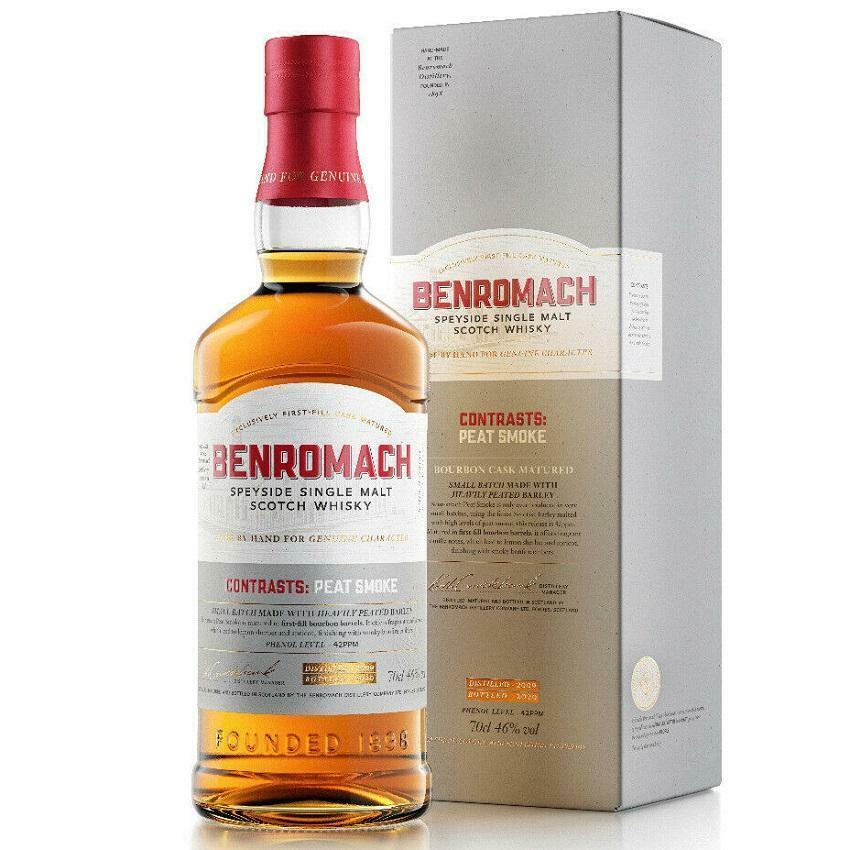 BENROMACH PEAT SMOKE BURBON CASK SPEYSIDE SINGLE MALT SCOTCH WHISKY 70 CL