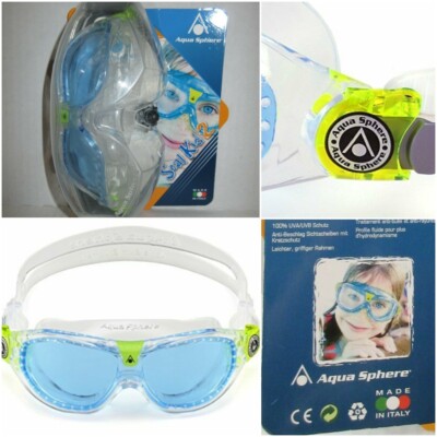 Aqua Seal Kid 2 Swim Goggles Anti-fog Lens Blue Comfort Leak Resistant Easy Adj