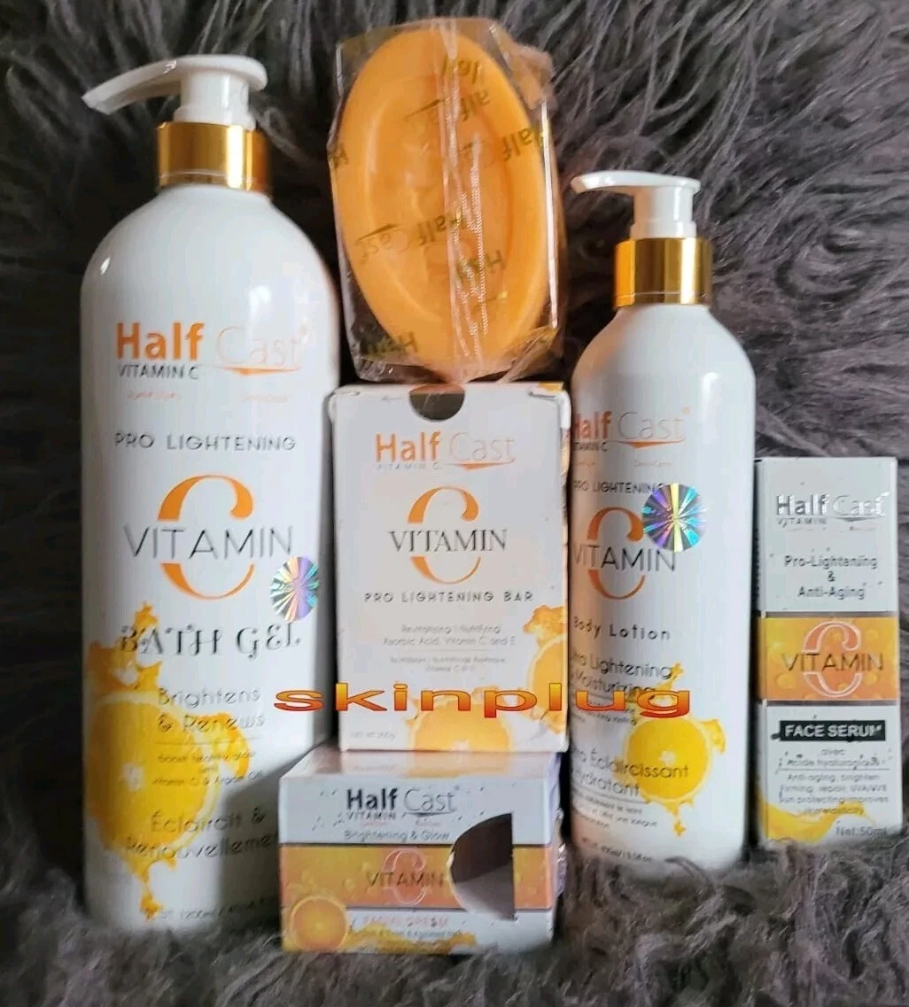 5 set Vitamin C, Advanced Brightening Face Cream, Lotion, Soap, Bath,Serum