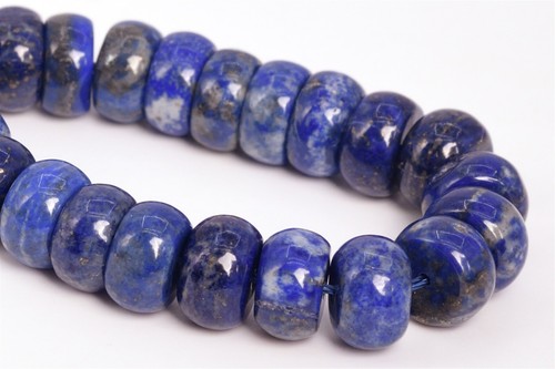 11x4-8 mm Echte Natürliche Tiefblaue Lapislazuli Perlen Ein Rondell Lose Perlen - Bild 4 von 4