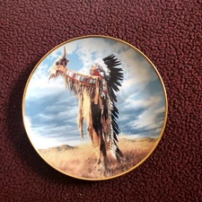 1991 Franklin Mint Prayer To The Great Spirit Plate w/ C.O.A