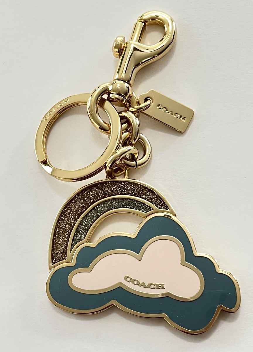 💝 Coach RARE Shimmer Rainbow and Cloud Keychain Bag Charm
