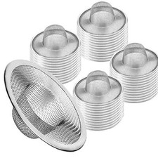 50pcs Heavy Duty Stainless Steel Slop Basket Filter Trap, 2.75" Top / 1" Mesh...