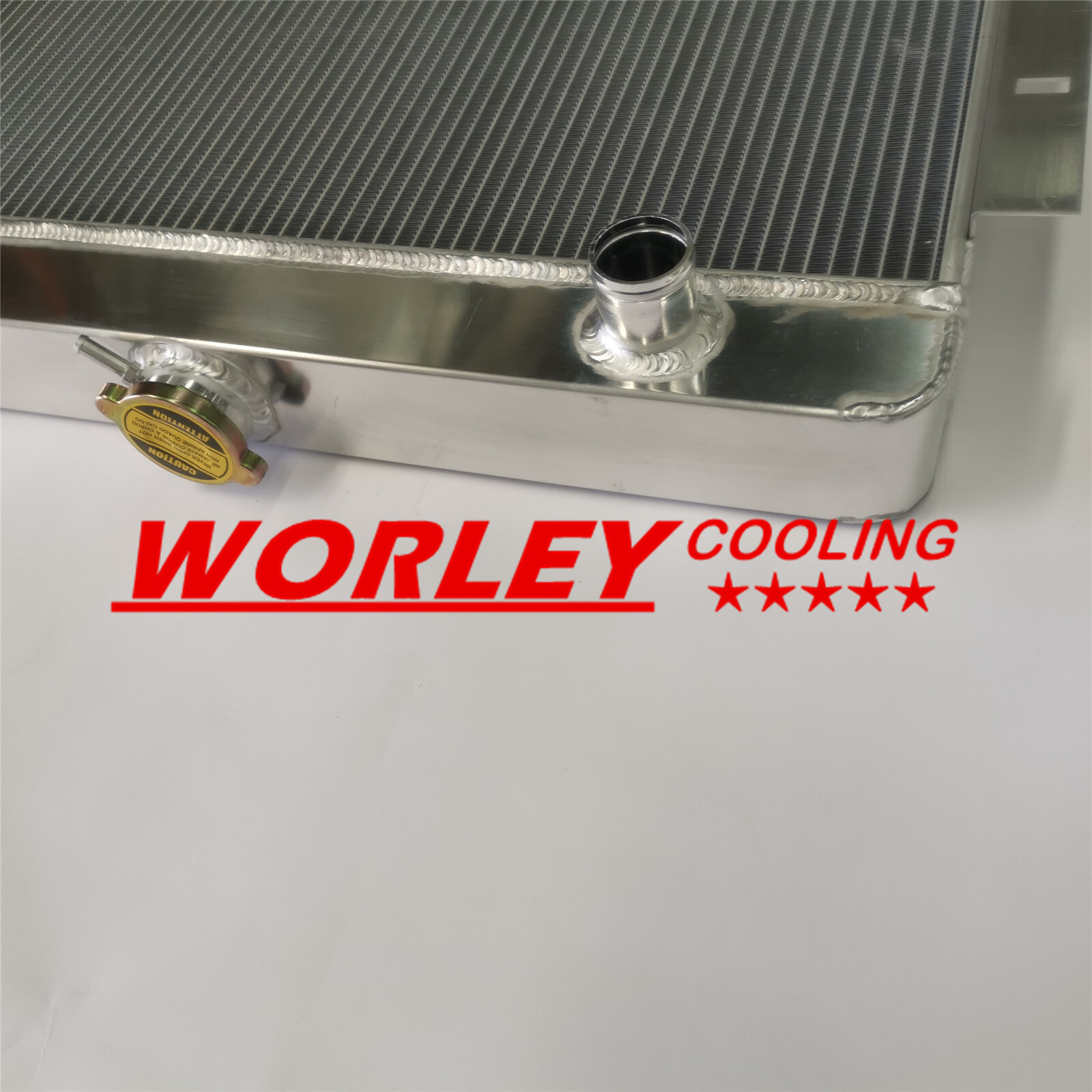 QLD-Aluminum Radiator For 72-86 Jeep CJ CJ5 CJ7 Chevy Small Block SBC ...