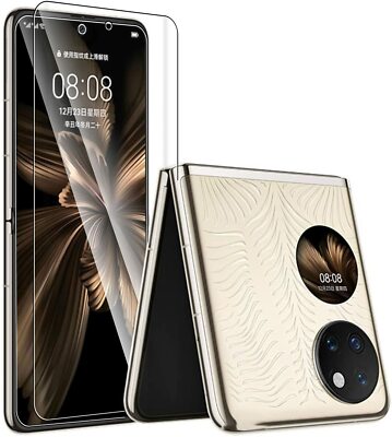 2X Hartglas für Huawei P50 Pocket Display Glasfolie TPU Anti-Schock Folie
