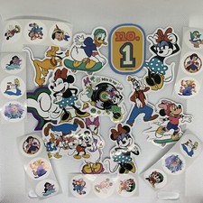Disney Stickers - Classic Minnie, Mickey, Goofy, Tigger, Etc Lot of 30. 1  -2.5  