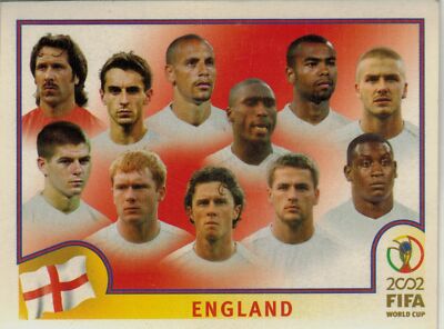 Brazil 2002 Panini FIFA World Cup Korea Japan #421 England Team | eBay