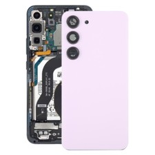 For Samsung Galaxy S23 SM-S911B OEM Glass Battery Back Cover Camera Lens pink