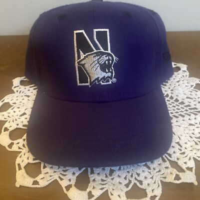 New Era Northwestern Size 7 1/2Fitted Hat NCAA Purple
