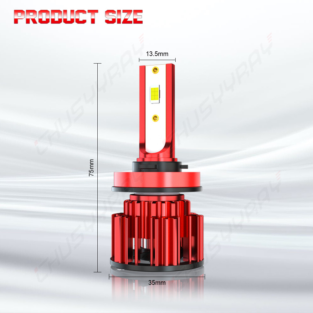 For Kawasaki ZX14r 2006-2014 2015 Combo H9 H11 LED Headlight Bulbs