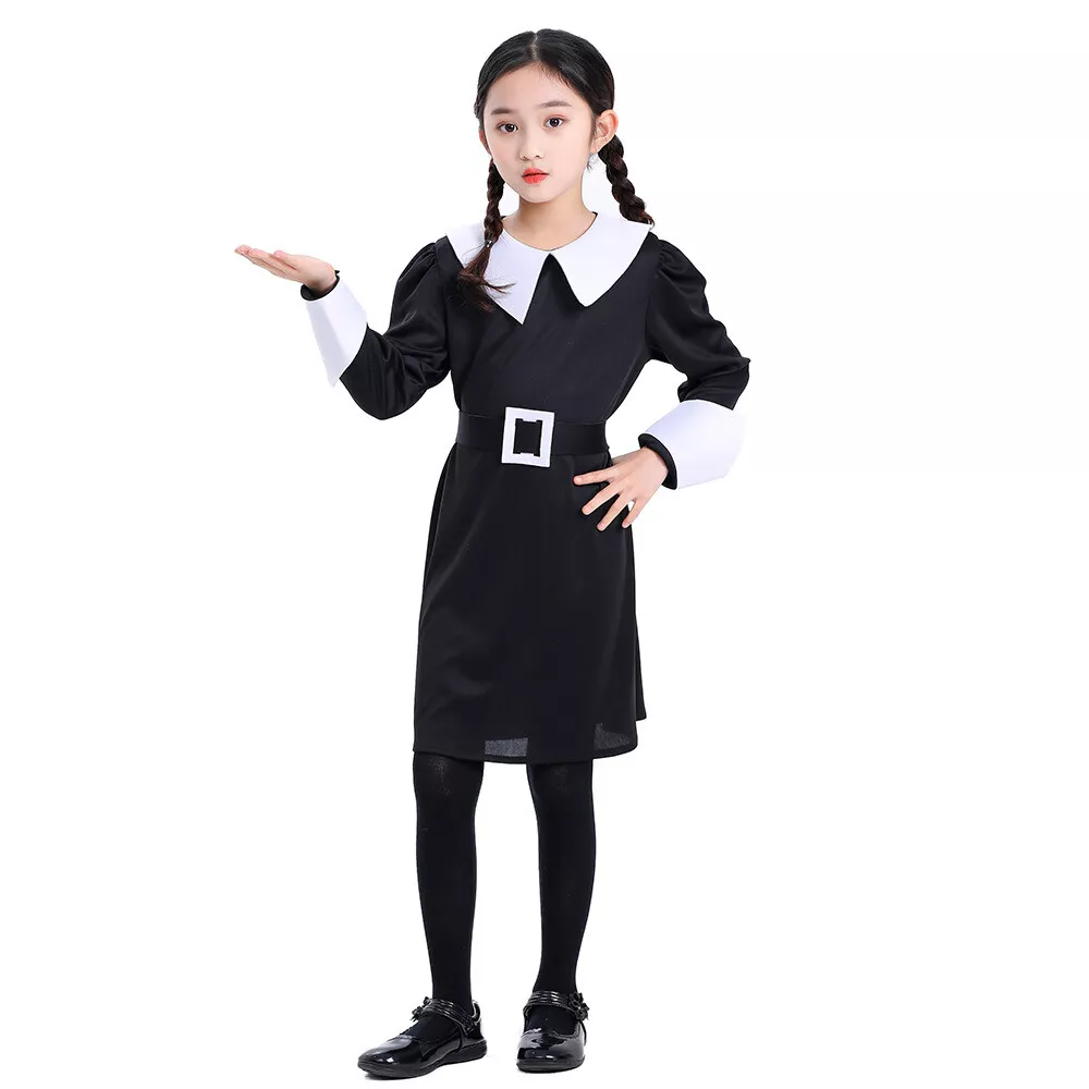 The Addams Family Wednesday Addams Halloween Cosplay Costume