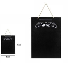x Tavola In Legno Lavagna MENU' Da Appendere 26x36cm dfh