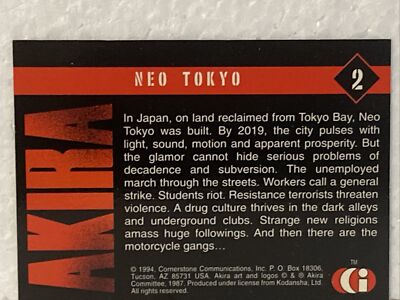 AKIRA #2 - Trading Card - NEO TOKYO - Cornerstone Communications