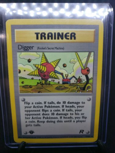 NEAR MINT/LP Trainer Digger Team Rocket Set ---1st Edition--- Pokemon Card 75/82 - Picture 1 of 2