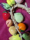 Large Vintage Ceramic Fruit Vegetables On A Rope Hanging Decor  — photo 2