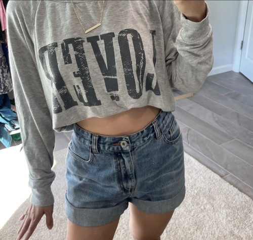 High Rise Jean Denim Shorts 