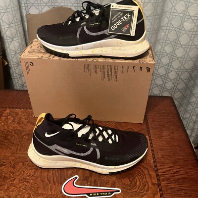 Nike React Pegasus Trail 4 GTX Gore-Tex 'Black White Mens 7.5 Women 9 DJ7926-005