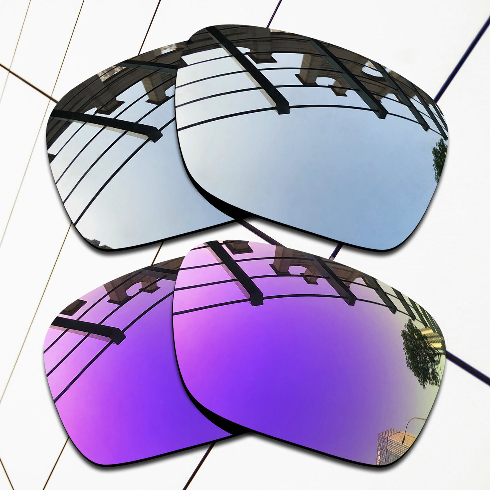 Silver Mirror+Violet Purple