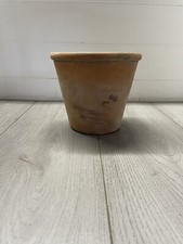 Large Vintage Terracotta Pot With Glazed Centre 18cm X 18cm X 16cm R109