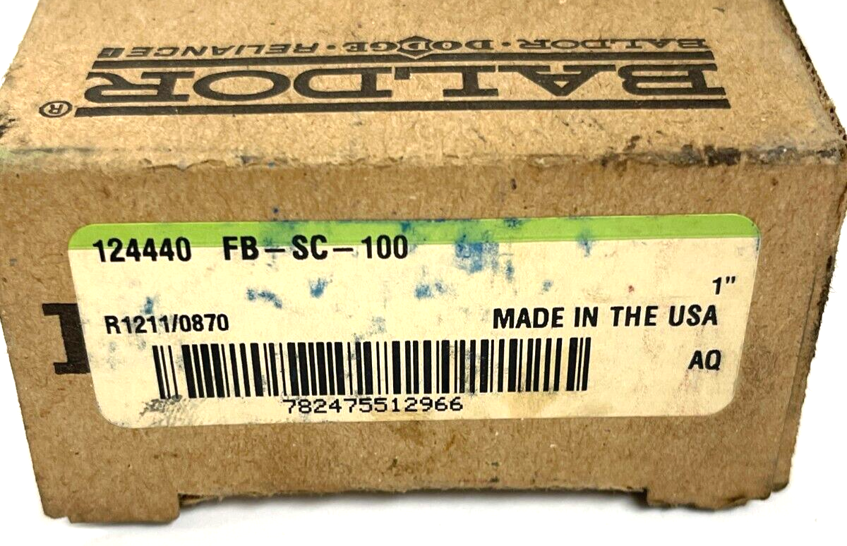 DODGE BALDOR FLANGE-MOUNT BALL BEARING124440 FB-SC-100 BORE 1