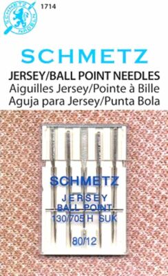 SCHMETZ JERSEY/BALL POINT SEWING MACHINE NEEDLE SIZE 80/12 PART # S-1714