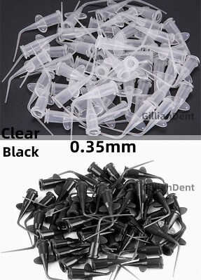 Dental Endo Disposable Root Canal Irrigation Syringe Tips Needle Tips 0.35mm Tip