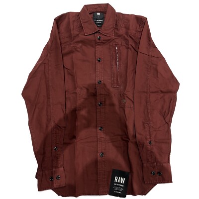 G-STAR Herren Hemd Bordeaux Rot Powel L/S UVP 60£