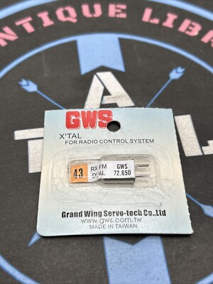Grand Wing Servo. GWS. X'Tal / Crystal. Channel 43. Dual. 72.650