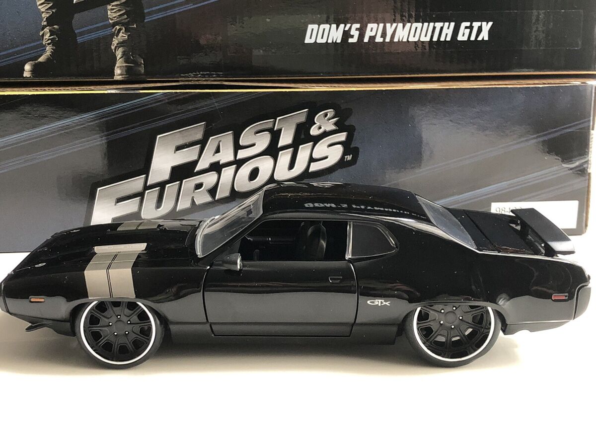 JADA FAST AND FURIOUS DOM'S PLYMOUTH GTX BLACK 1:24 DIECAST MODEL NEW NO BOX | eBay JADA FAST AND FURIOUS DOM'S PLYMOUTH GTX BLACK 1:24 DIECAST MODEL NEW NO BOX | eBay